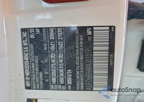 2021 Mercedes-Benz Gle Coupe Amg 53 4Matic z USA, uszkodzony, nr VIN 4JGFD6BB6MA301559